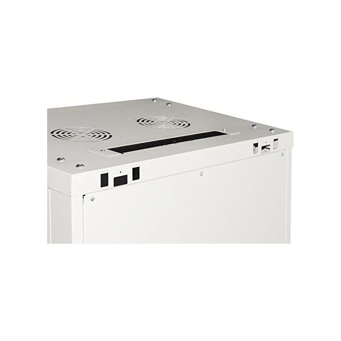 Link Accessori LK1912UGF Armadio rack da muro 12U capacita' 50 Kg porta in vetro temperato con chiusura a chiave ventilazione attiva 2 ventole colore Grigio