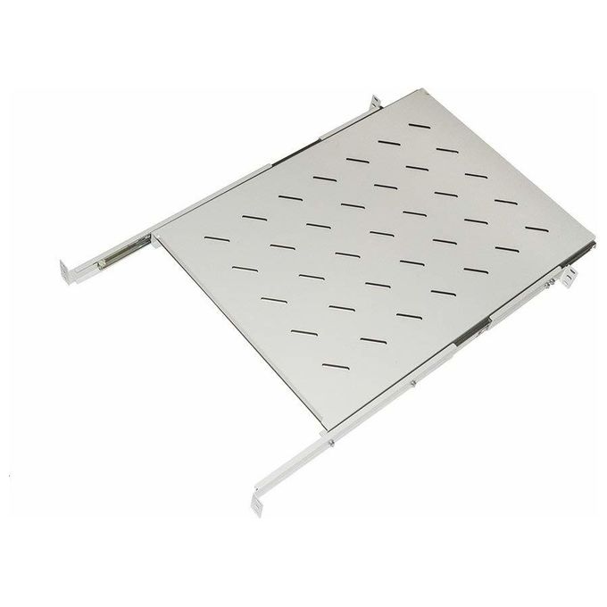 Link ripiano universale per armadio rack estraibile su binari telescopici 1 unita' grigio 650mm.