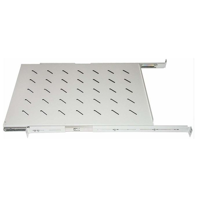 Link ripiano universale per armadio rack estraibile su binari telescopici 1 unita' grigio 650mm.