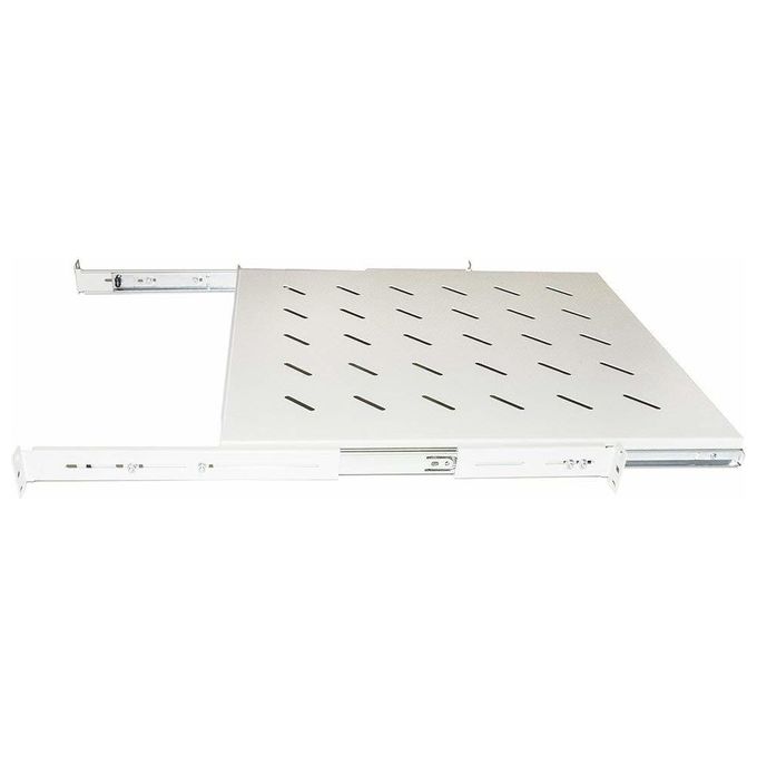 Link ripiano universale per armadio rack estraibile su binari telescopici 1 unita' grigio 550mm.