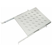 Link ripiano universale per armadio rack estraibile su binari telescopici 1 unita' grigio 550mm.