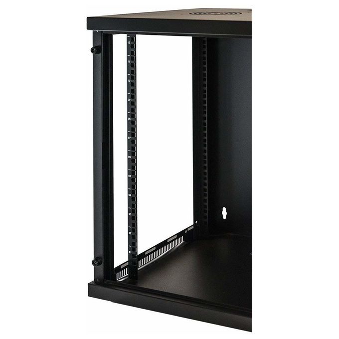 Link armadio 12 unita' da muro per reti (a)620 x (l)540 x (p) 450 mm colore nero