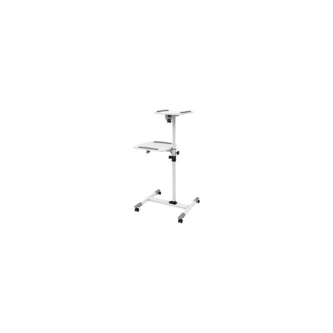 Link LKBR25 Carrello Supporto Proiettore e Laptop 2 Ripiani Altezza Regolabile 850-1100 mm Portata 10 Kg Ruote Bloccabili