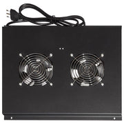 Link modulo 2 ventole a soffitto colore nero per armadi 22-42u profondi 600 mm Link