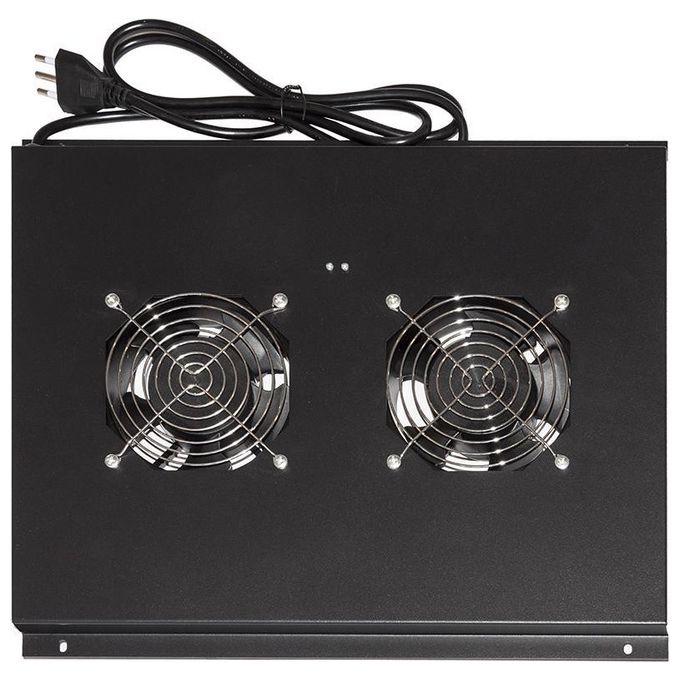Link modulo 2 ventole a soffitto colore nero per armadi 22-42u profondi 600 mm Link
