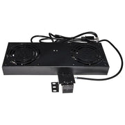 Link kit 2 ventole con termostato per armadi rack a muro link colore nero
