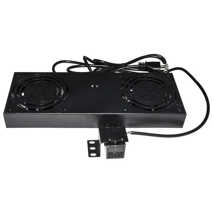 Link kit 2 ventole con termostato per armadi rack a muro link colore nero