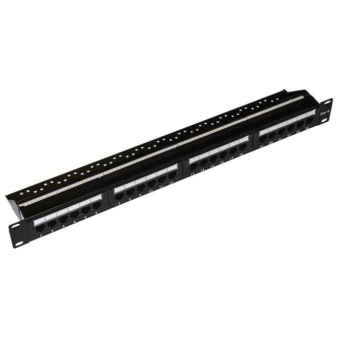 Link pannello patch 19 non schermato utp 24 porte 8 poli rj45 per reti categoria 5e nero