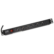 Link multipresa da rack 19 6 prese universali con interruttore spina italiana 16a