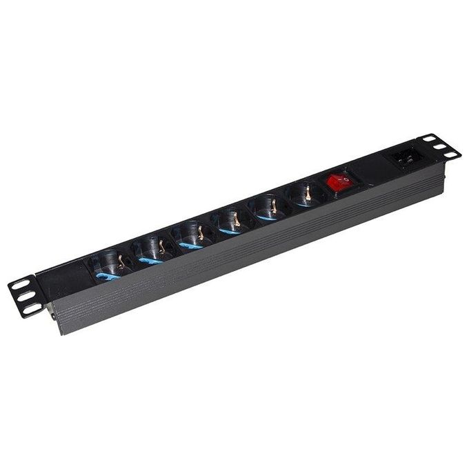 Link multipresa da rack 19 6 prese universali con presa per cavo alimentazione c20