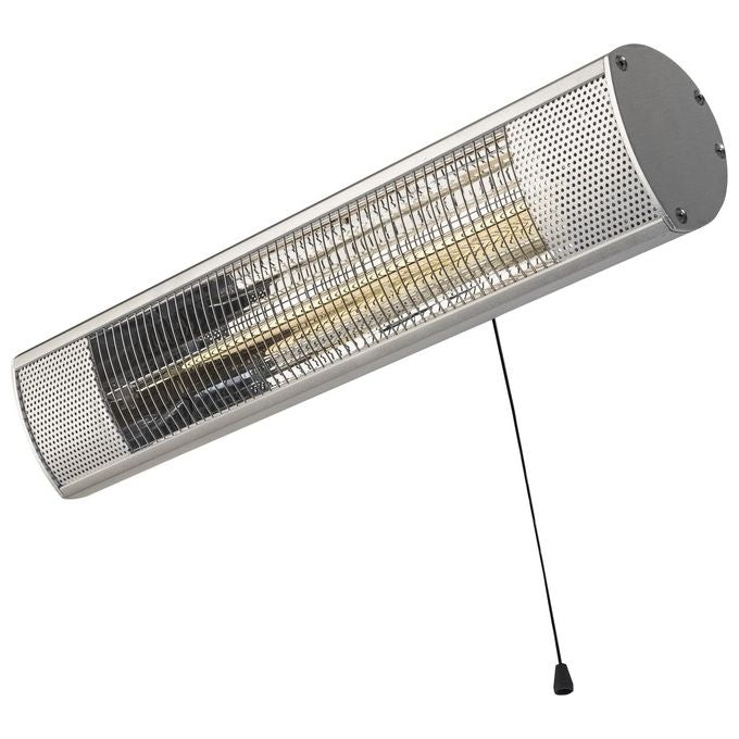 Bimar HR305 Stufa Alogena da Esterno 2000W IP65 Parete Orientabile 90° Kit Montaggio Incluso colore Alluminio