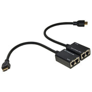 Link Estensore Hdmi Tramite 2 Cavi di Rete Cat 6 Fino a 30mt 1080p