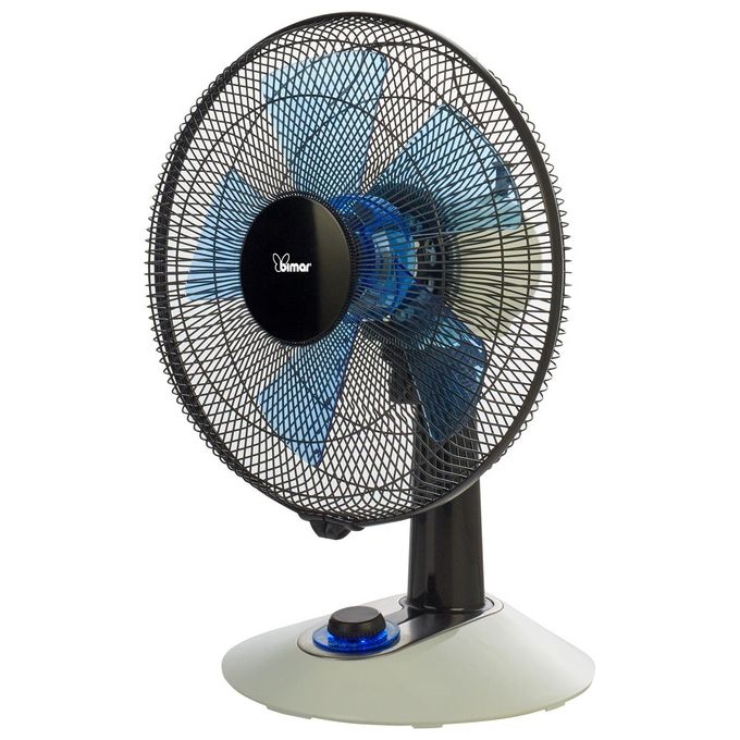Bimar Ventilatore da Tavolo 30Cm con Led Silente 5 Pale 45W per una Brezza Fresca e Silenziosa in Ogni Ambiente