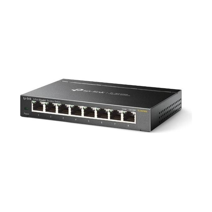 Tp-Link TL-SG108S Switch di Rete Non gestito L2 Gigabit Ethernet 10-100-1000 Nero