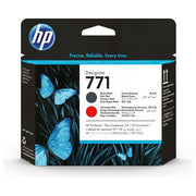 Hp Testina 771 Nero Opaco E Rosso