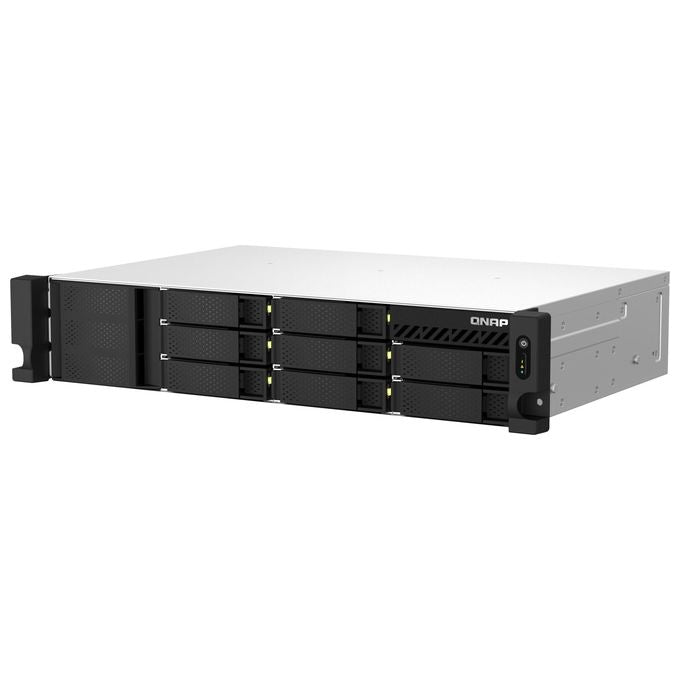 QNAP TS-873AEU-RP-4G TS-873AeU-RP NAS 8 alloggiamenti AMD Ryzen V1500B 4 core 2,2 GHz 4 GB DDR4 QuTS hero colore Nero