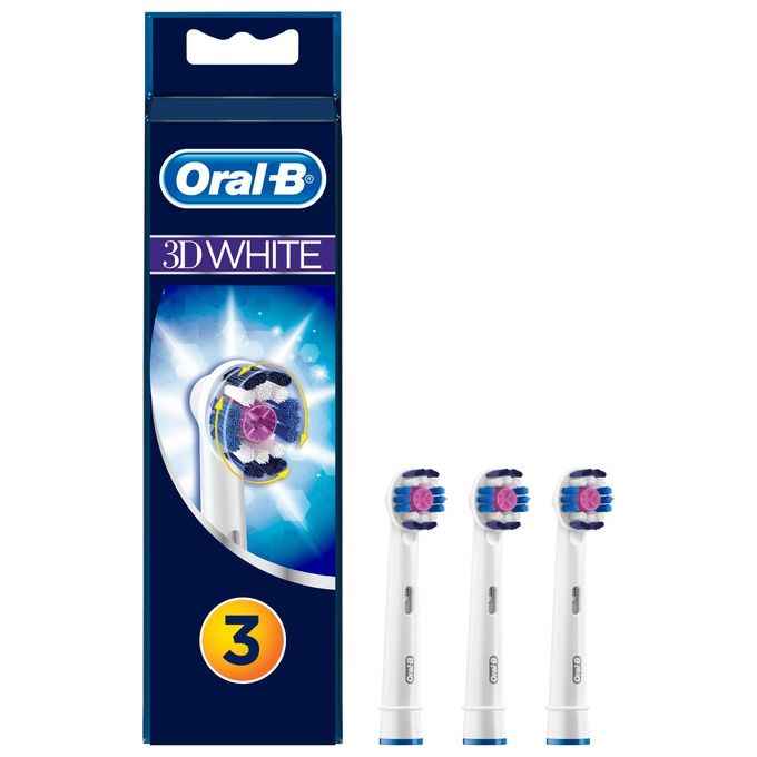 Braun Refill Eb18-3 Probright 3 Testine Ricambio Spazzolino Elettrico