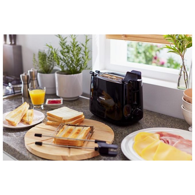Philips HD2583-90 Daily Collection Tostapane con Pinza per Sandwich 600W Nero