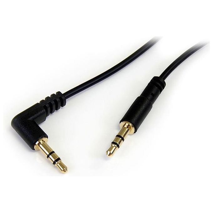 StarTech.com Cavo Audio Stereo 3,5mm Slim Angolato a Destra da 1,8m M-M