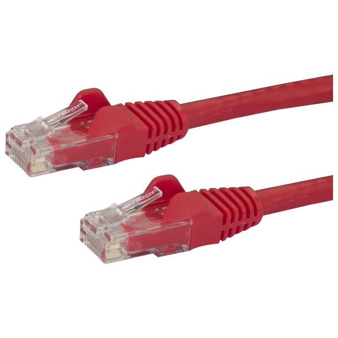 Startech Cavo di Rete Rosso Cat 6 UTP Ethernet Gigabit RJ45 Antigroviglio 50cm