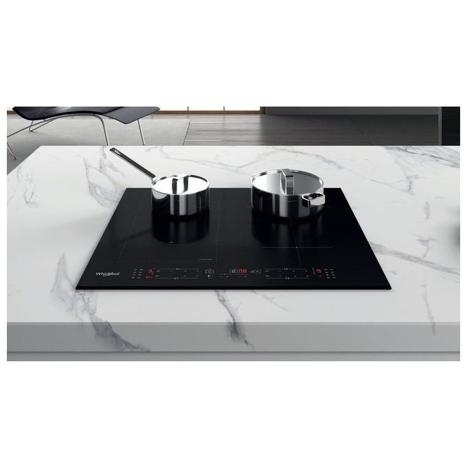 Whirlpool WL B1160 BF Piano cottura a induzione 59 cm 4 zone FlexiCook controllo Touch 7200 W colore Nero