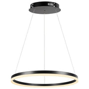 Denver 118141200070 LPS-580 Lampadario da Soffitto LED Dimmerabile 36 W Wi-Fi Tuya Smart App compatibile con Alexa e Google Assistant colore Nero Acciaio inox