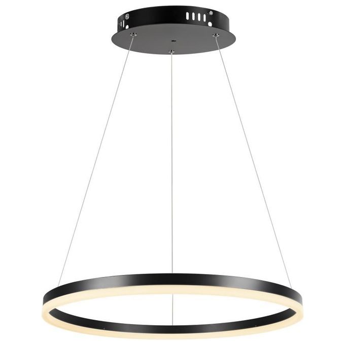 Denver 118141200070 LPS-580 Lampadario da Soffitto LED Dimmerabile 36 W Wi-Fi Tuya Smart App compatibile con Alexa e Google Assistant colore Nero Acciaio inox