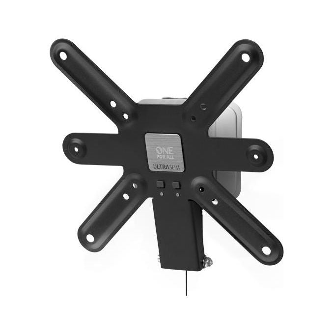 One For All WM6221 Supporto TV a Parete Ultra Slim Inclinabile 13'' 43'' 40 Kg VESA 75x75 200x200 Acciaio al Carbonio colore Nero