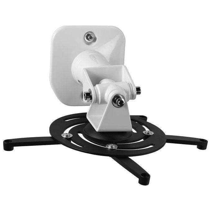 One For All WM5320 Supporto per Proiettore a Soffitto Regolabile 360° Inclinazione 0-25° Portata 15 Kg colore Nero Bianco