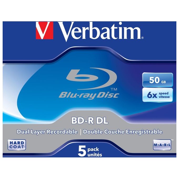 Verbatim Blu Ray Disc Double Layer-50gb- 5pz