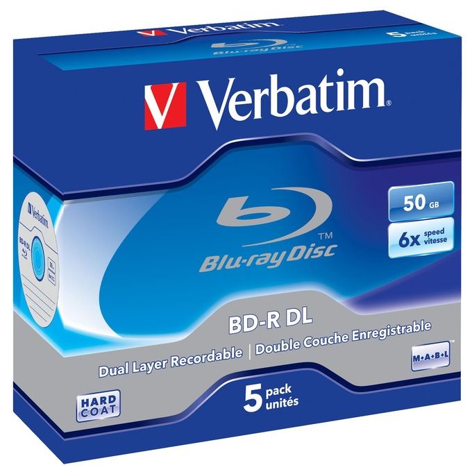 Verbatim Blu Ray Disc Double Layer-50gb- 5pz
