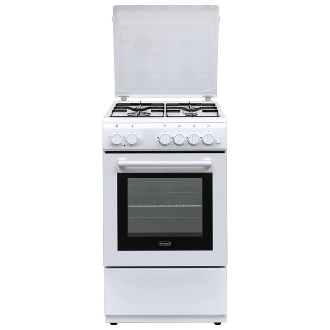De'Longhi DL554EW Cucina a gas con forno elettrico 4 fuochi 52 L Classe A accensione elettronica grill (85x50x50 cm) colore Bianco