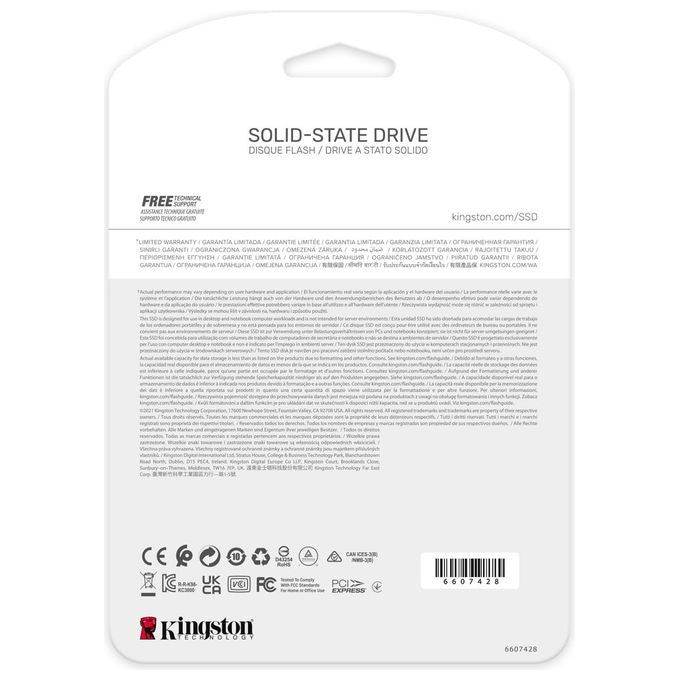 Kingston SKC3000D-2048G KC3000 SSD M.2 NVMe PCIe 4.0 2048 GB 3D TLC 7000 MB-s Dissipatore