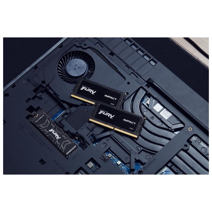 Kingston KF556S40IB-16 FURY Impact Memoria RAM 16GB DDR5 5600MHz CL40 SO-DIMM XMP 3.0 colore Nero