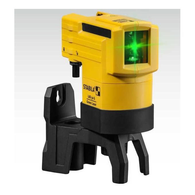 Stabila 19110 LAX 50 G Laser a Linea Croce Verde Autolivellante Portata 30 m Precisione ±0,5 mm-m IP53 colore Nero Giallo