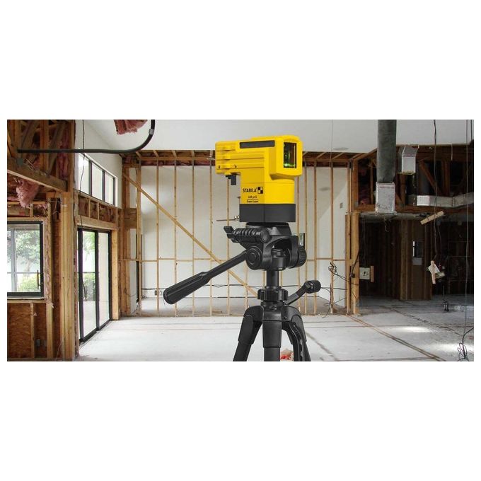 Stabila 19110 LAX 50 G Laser a Linea Croce Verde Autolivellante Portata 30 m Precisione ±0,5 mm-m IP53 colore Nero Giallo