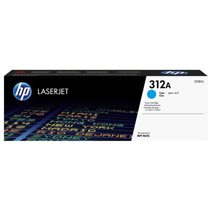 HP 312A Cyan originale LaserJet cartuccia toner ( CF381A ) per Color LaserJet Pro MFP M476dn, MFP M476dw, MFP M476nw