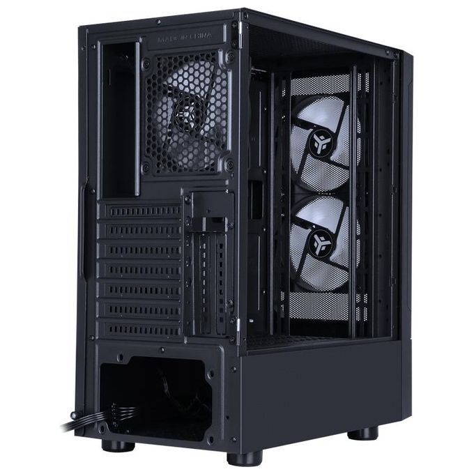 Itek ITGCASIB30 SIISBE 3.0 PC Case Gaming Midi Tower ATX 3x120mm Ventole ARGB USB3 Vetro Temperato con Cerniera colore Nero