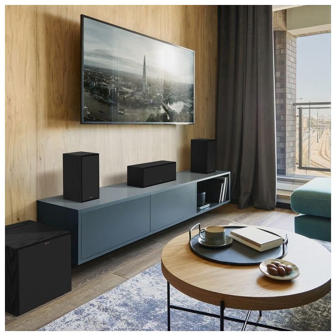 Klipsch 1071488 R-50PM Coppia di Diffusori Monitor Attivi Bluetooth Woofer 5,25'' Tweeter 1'' Alimentati 120 W SUB OUT colore Nero