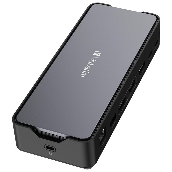 Verbatim 32171 CDS-15 Docking Station Pro USB-C 15 Porte HDMI 8K DisplayPort 1.4 Power Delivery 100W colore Nero Grigio