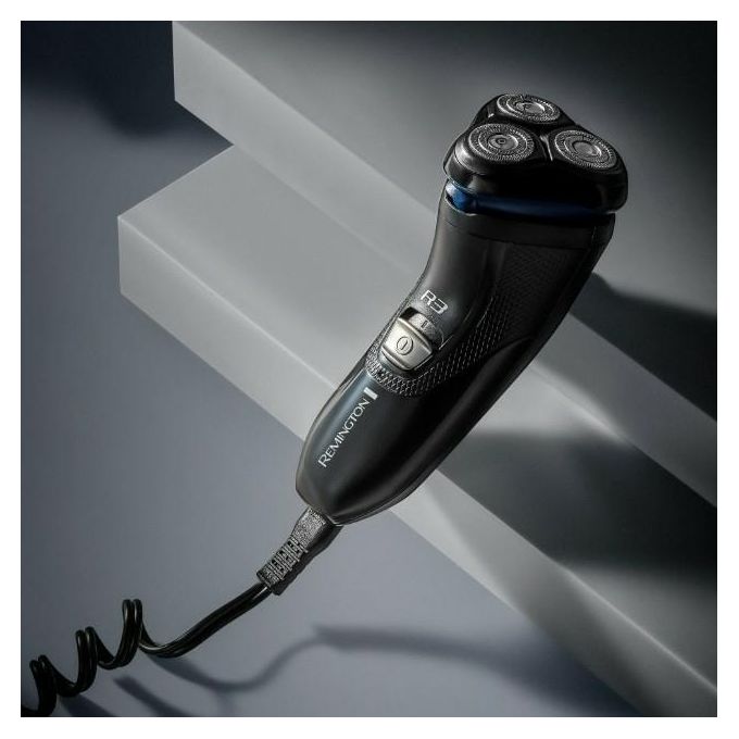 Remington R3002 R3 Style Series Rasoio elettrico Rotativo solo a secco 3 testine colore Nero Grigio