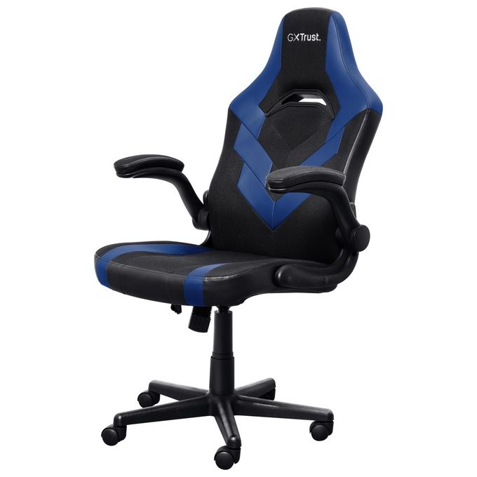 Trust 25129 GXT 703B RIYE Sedia per gaming universale regolabile in altezza con braccioli ribaltabili classe 4 peso massimo 140 Kg colore Nero Blu