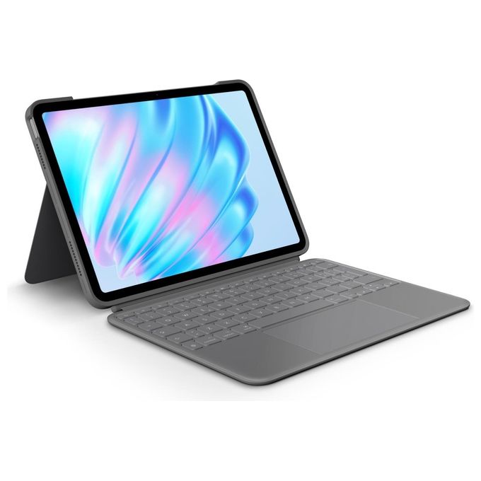 Logitech 920-012633 Combo Touch Custodia con Tastiera per iPad Air 11'' QWERTY Italiano Smart Connector Trackpad Retroilluminata colore Grigio