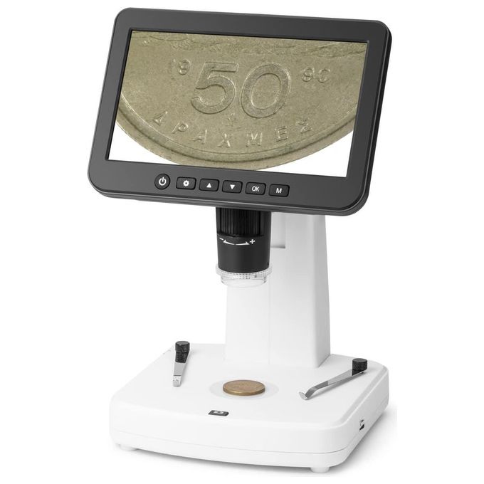 DIPROGRESS DP-H-LCD7 Microscopio Digitale Ingrandimento Fino a 1200x Schermo LCD 7'' Risoluzione 16 MP colore Bianco Nero