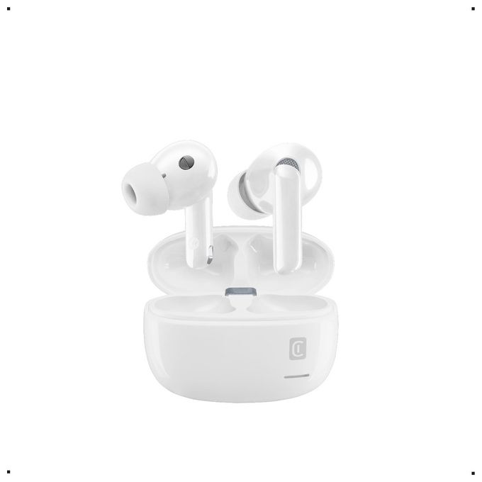 Cellularline BTECLIPSETWSW ECLIPSE Auricolari True Wireless Stereo con Cancellazione Attiva del Rumore e Noise-Free Calls colore Bianco