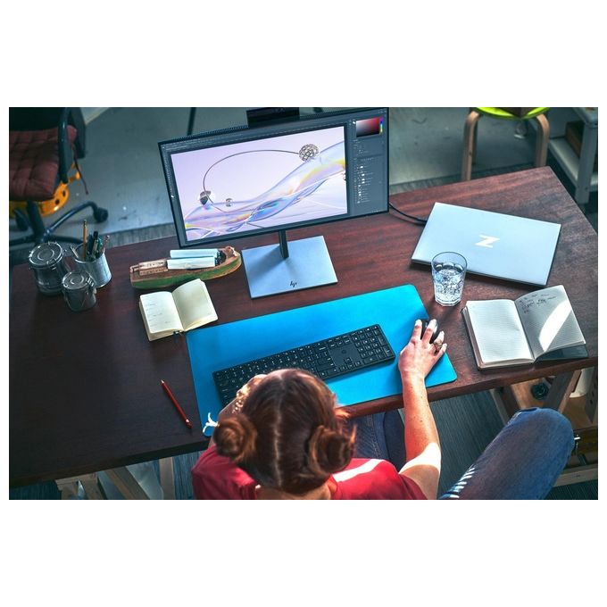 HP 4Q8N9AA Z24m G3 Monitor PC 23.8'' QHD IPS 2560x1440 Webcam 5MP USB-C 100W Hub USB colore Argento