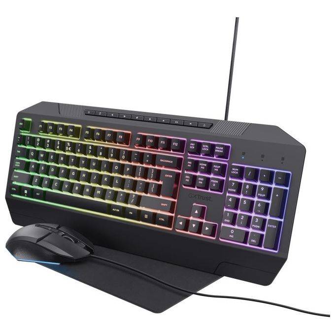 Trust GXT 791 Tastiera e Mouse Gaming USB QWERTY Italiano Nero