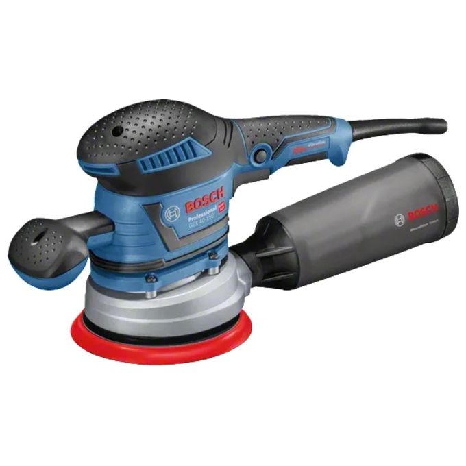 Bosch Professional 060137B202 GEX 40-150 Levigatrice Rotorbitale 400 W Velocita' Variabile 150 mm Fissaggio Velcro Aspirazione Polvere colore Nero Blu Rosso