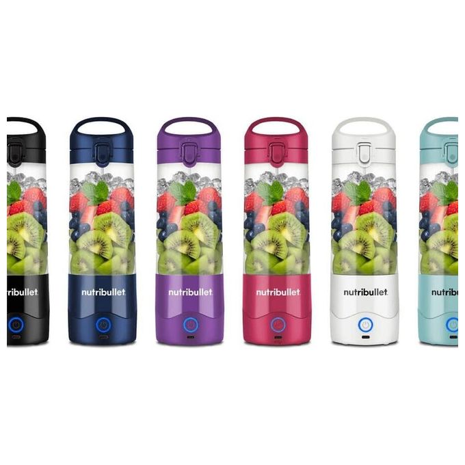NutriBullet 0C22300095 Portable Mini Frullatore Compatto Ricaricabile USB-C Capacita' 0,475 L Materiale Tritan Lama Acciaio Inox Batteria 2000 mAh colore Magenta