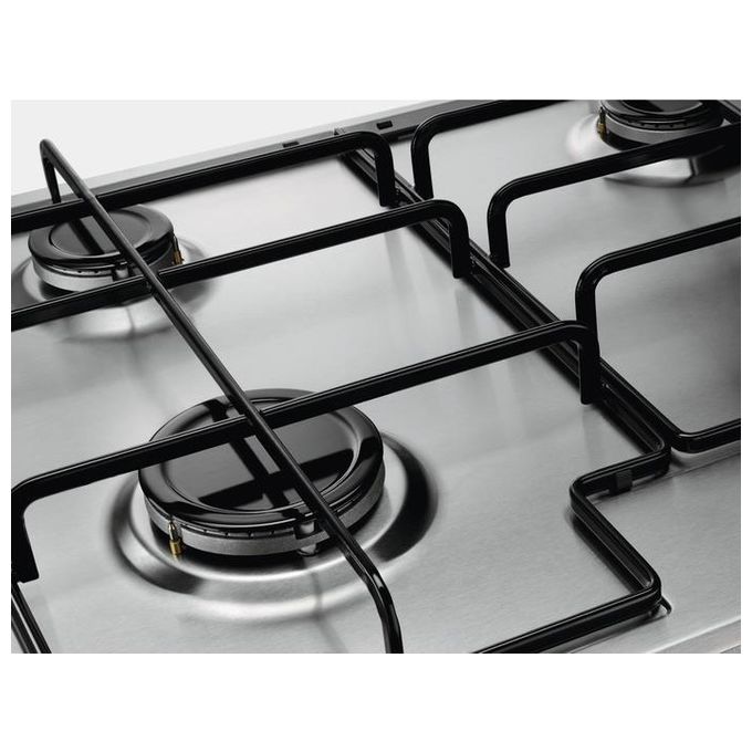 Electrolux EGS6424X Slim Profile Piano cottura Gas 60 cm 4 fuochi Comandi Frontali Accensione Integrata colore Acciaio Inox